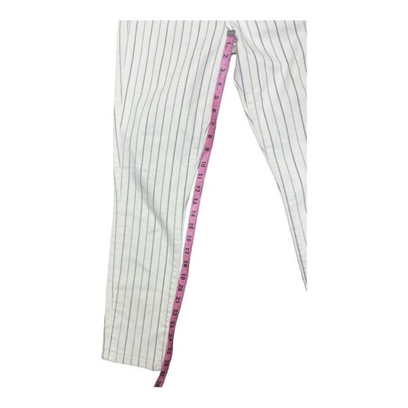 Citizens of Humanity Rocket Crop High Skinny Black White Striped Jeans Sz 26 EUC - Picture 3 of 8